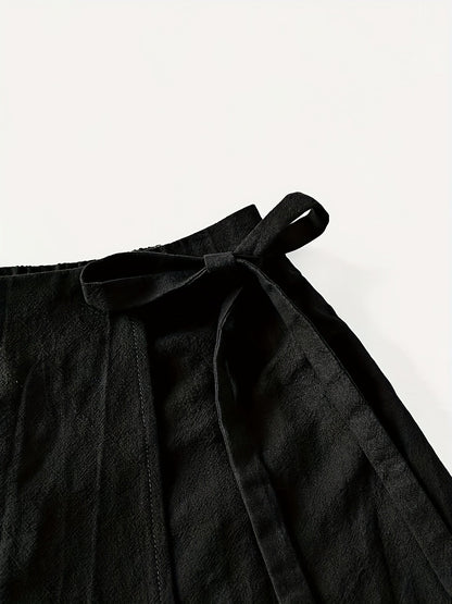 Jupe portefeuille courte style urbain pour femme, look décontracté chic, idéale pour l'été