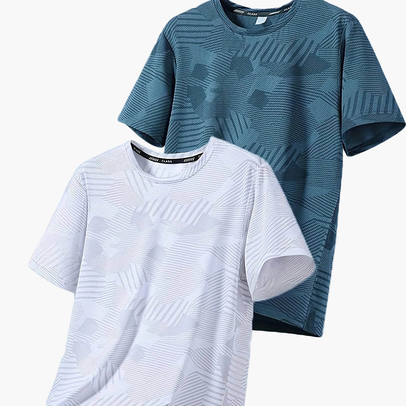 Camiseta casual para hombre estilo tropical transpirable de manga corta - Pack de 2, ideal para el verano