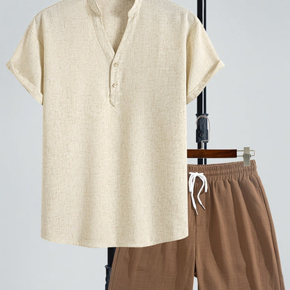 Ensemble Décontracté Homme Deux Pièces Style Moderne pour Été et Loisirs