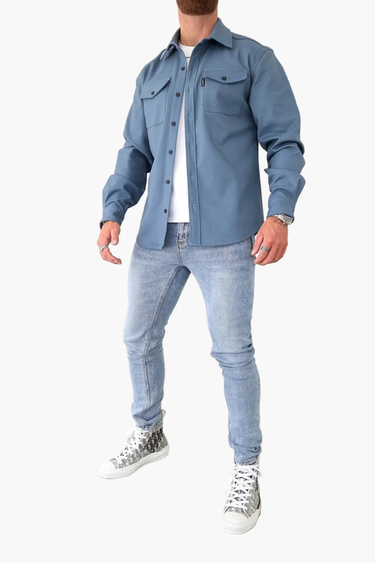 Surchemise décontractée urbaine homme, style moderne polyvalent