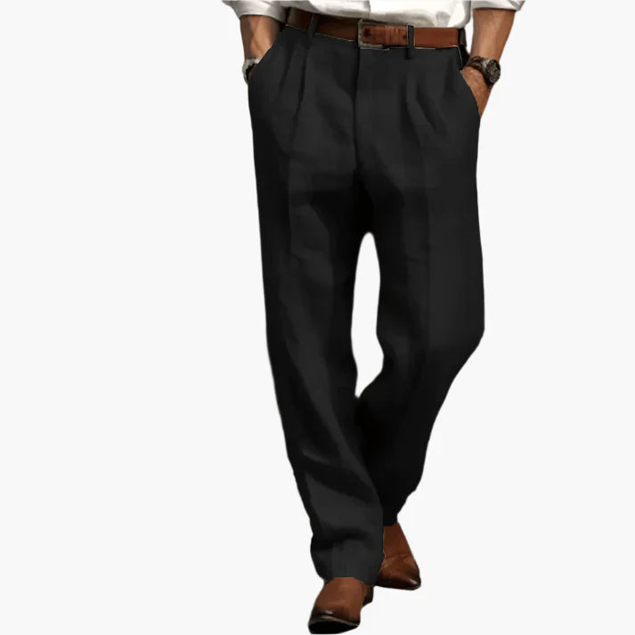 Pantalon rétro élégant pour homme, coupe ample, style casual ou habillé