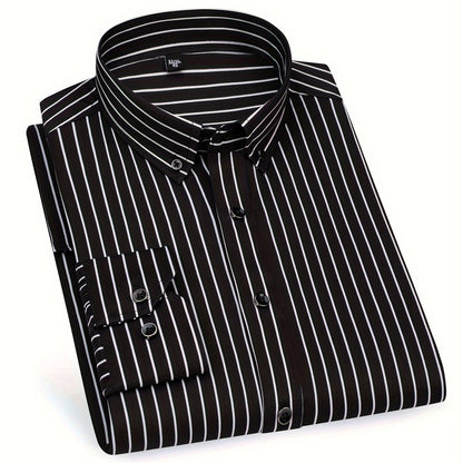 Camisa de rayas estilo casual para hombre – Ideal para salidas y ocasiones informales