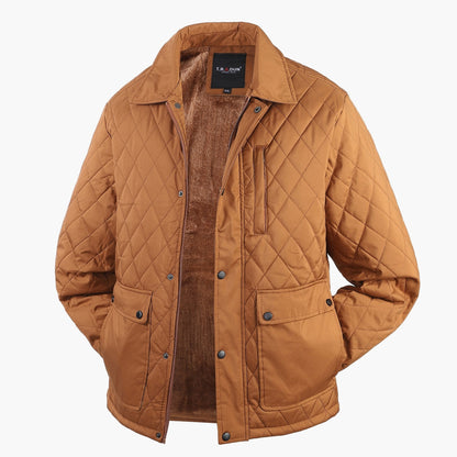 Veste matelassée décontractée pour homme style urbain avec poches et col classique