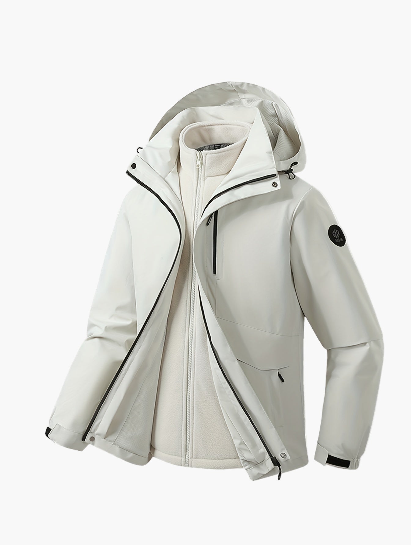 Veste Softshell Homme 3-en-1 à Capuche Style Urbain Décontracté