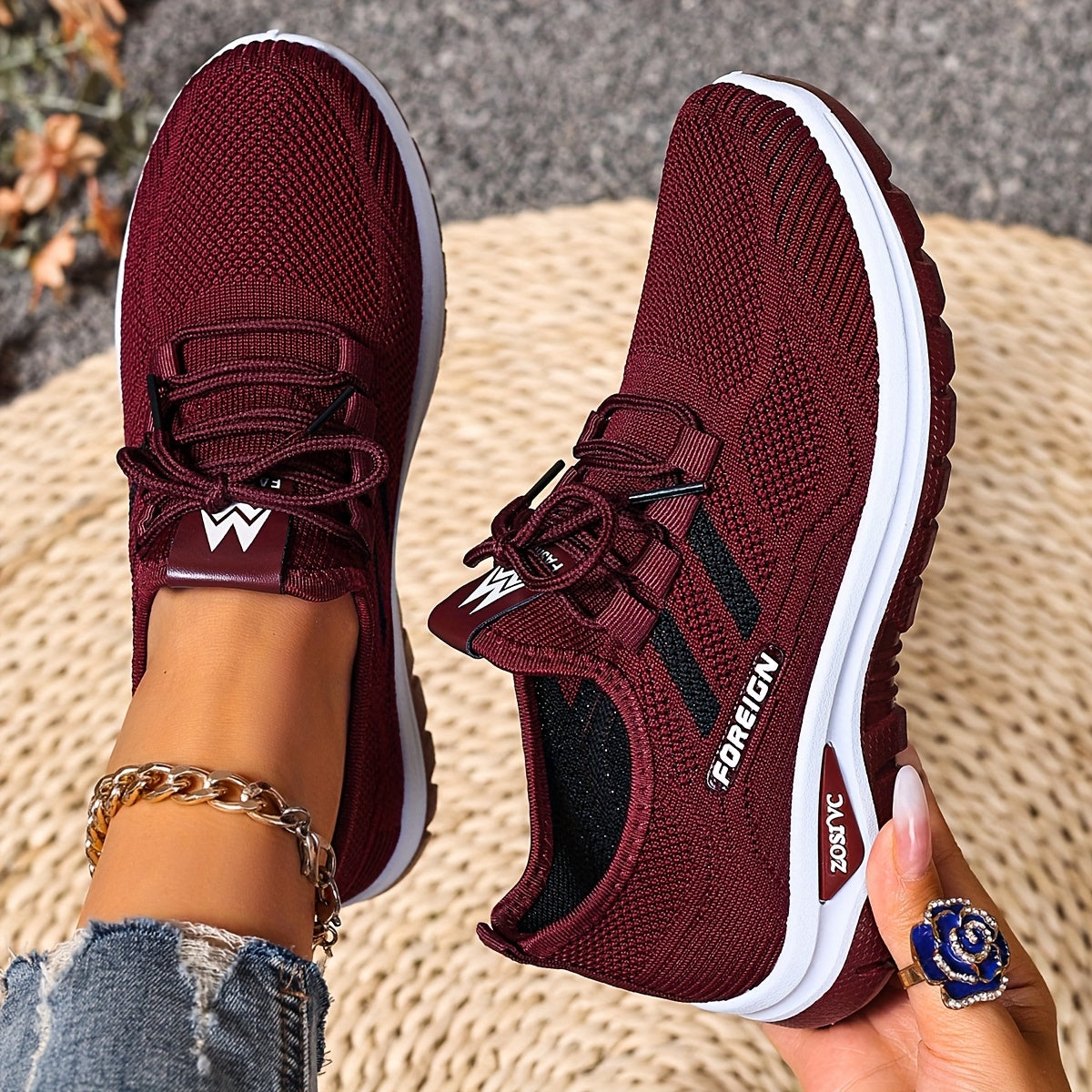 Sneakers Donna Casual Stile Sportivo per Camminata e Uso Quotidiano