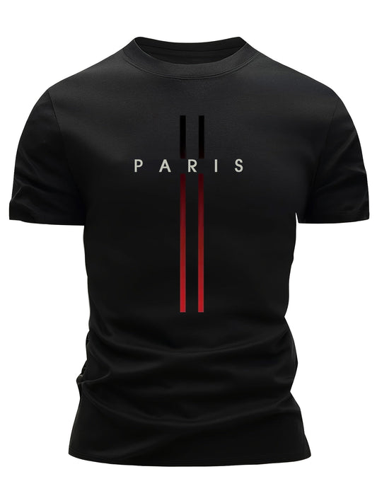 T-shirt homme style urbain Paris graphique tendance pour loisirs et sorties