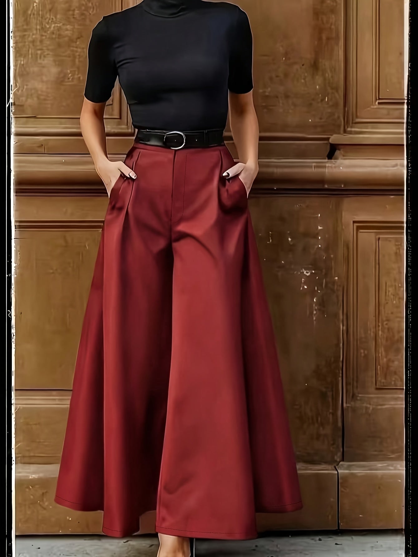 Pantalon large femme style élégant pour occasions formelles et quotidiennes