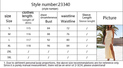 Robe longue élégante à bretelles pour femme – Style fendu chic pour occasions spéciales et été