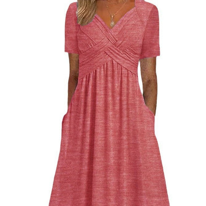 Francesca – Robe Évasée à Manches Courtes
