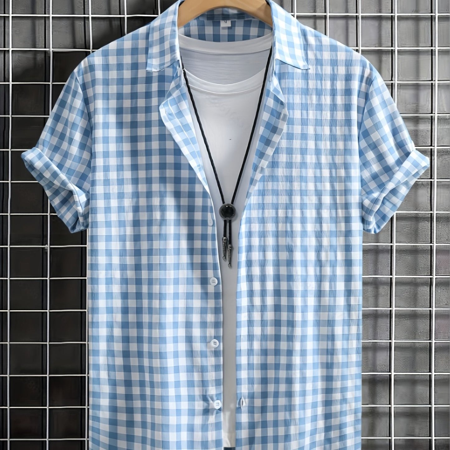Casual Plaid Shirt for Men Versatile Urban Style