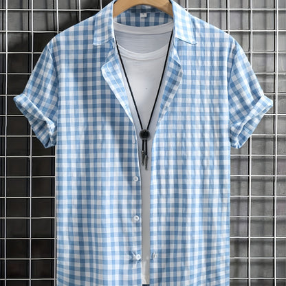 Casual Plaid Shirt for Men Versatile Urban Style