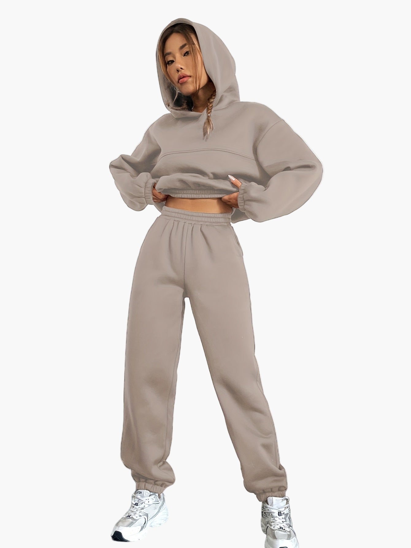 Ensemble de survêtement décontracté pour femme - sweat à capuche et pantalon jogging - Style urbain confortable