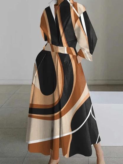 Grace – Robe à manches longues avec taille élastique