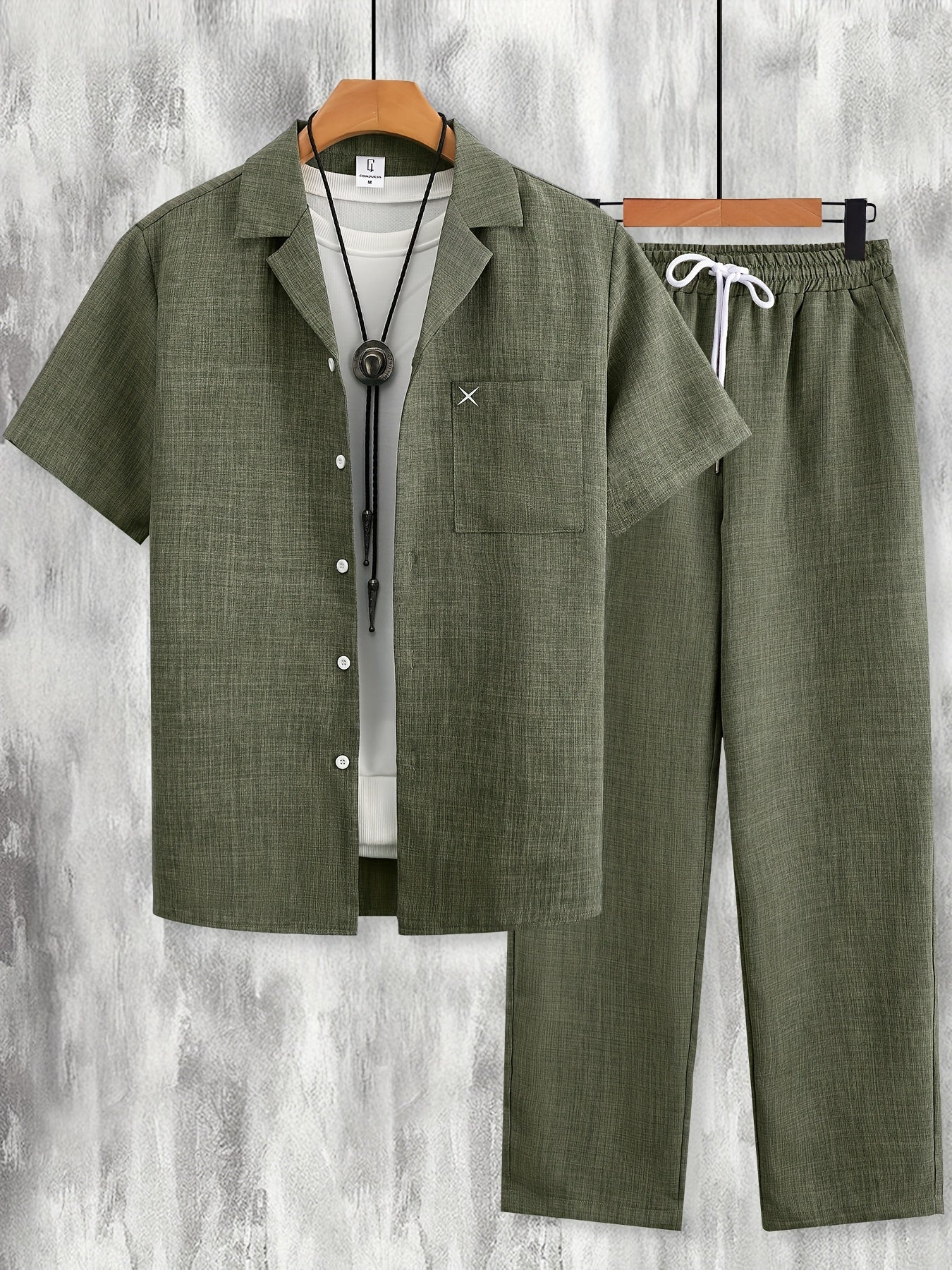 Casual herenset met korte mouwen – Moderne stijl, ideaal voor elke gelegenheid