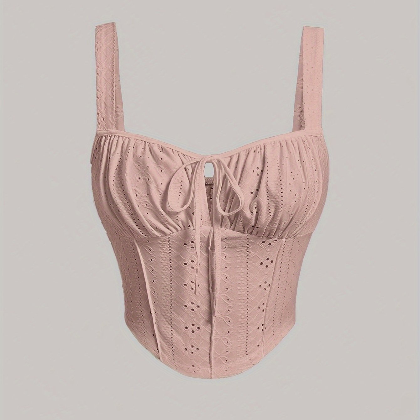 Bustier femenino estilo corsé bordado elegante para primavera y verano