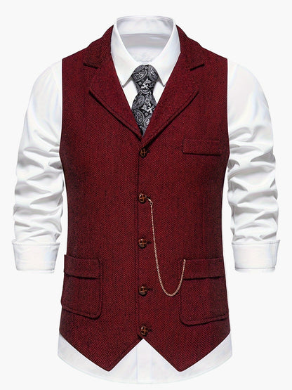 Gilet Homme Élégant Style Vintage pour Tenue Habillée ou Décontractée