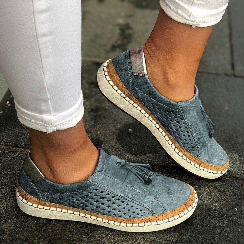 Chaussures confort femme à enfiler style décontracté coréen – mocassins légers à semelle plate pour loisirs et quotidien