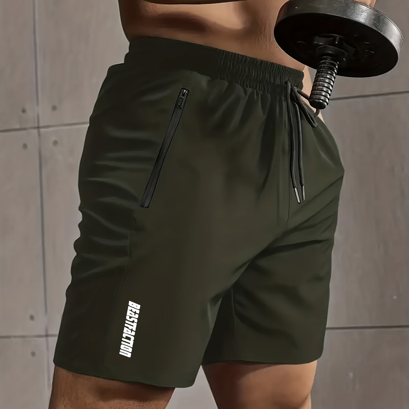 Korte sportbroek voor heren in fitnessstijl met ritszakken - Ideaal voor training en sportschool