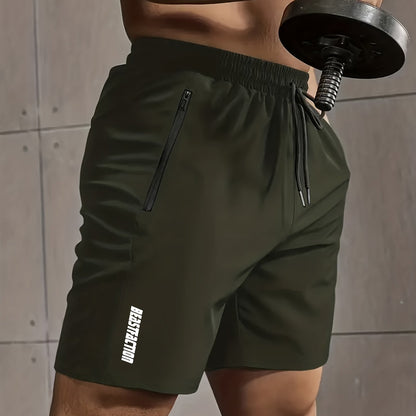 Korte sportbroek voor heren in fitnessstijl met ritszakken - Ideaal voor training en sportschool