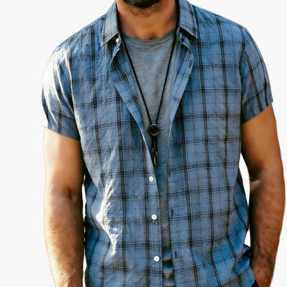 Chemise décontractée à carreaux pour homme – Style estival polyvalent