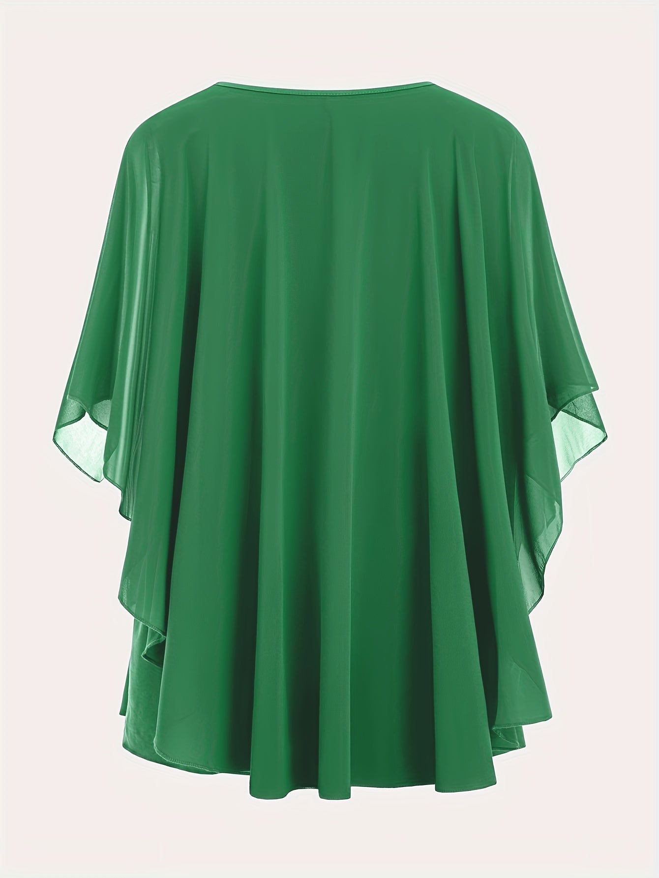 Blouse cape élégante femme grande taille style soirée ample