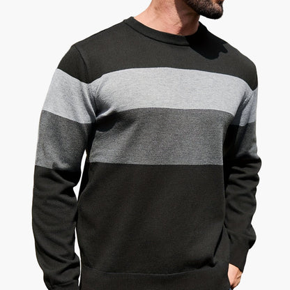 Pull-over casual à rayures pour homme – style moderne pour automne et hiver