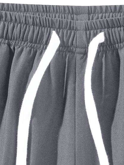 Short deportivo para hombre con múltiples bolsillos y cierre de cremallera, estilo casual para actividades deportivas y al aire libre