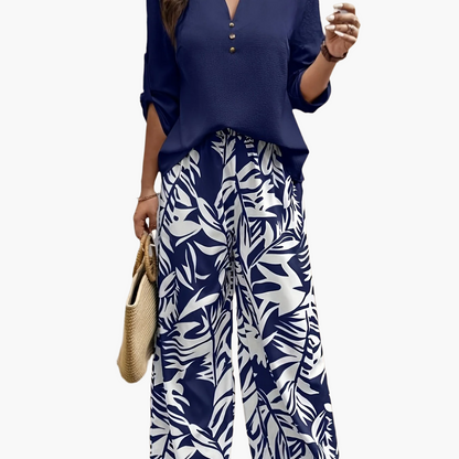 Elegant sæt til kvinder, afslappet chic stil, ideel til forår/sommer