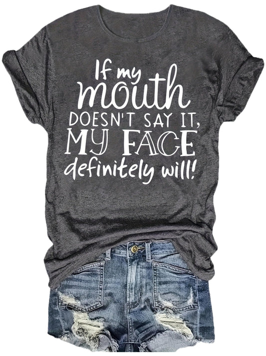 T-shirt décontracté femme à message humoristique – Idéal pour l'été, style tendance