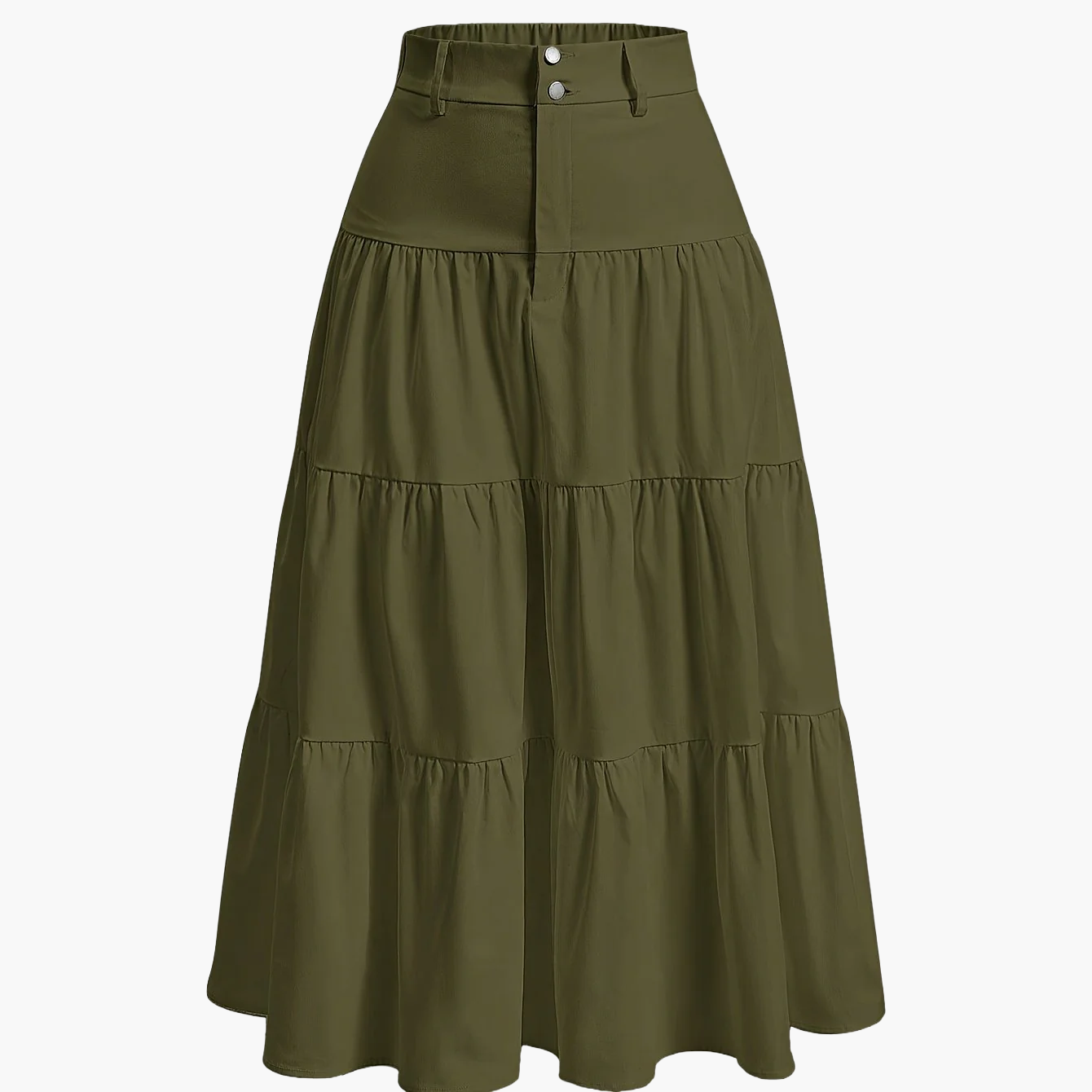 Jupe longue taille haute femme style bohème élégante pour printemps et été