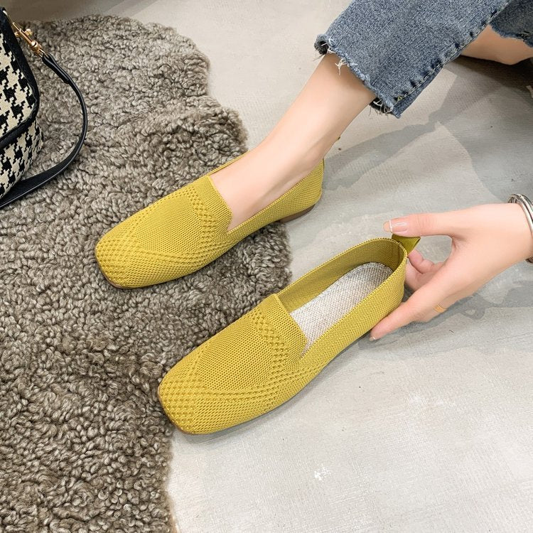 Juliet – Chaussures à Talon Plat Tissées Volantes pour Femmes