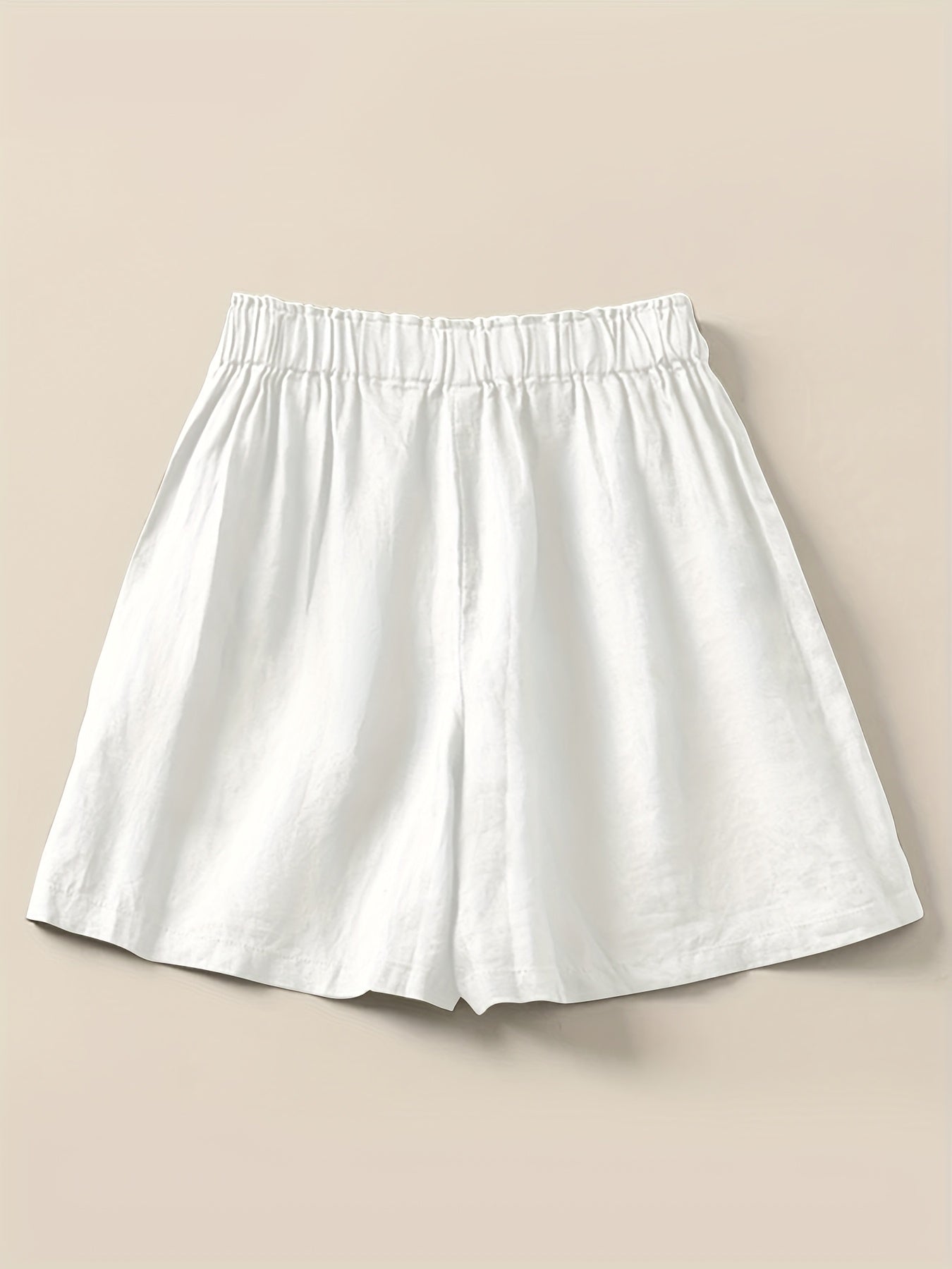 Shorts vita alta donna taglio ampio stile casual estivo