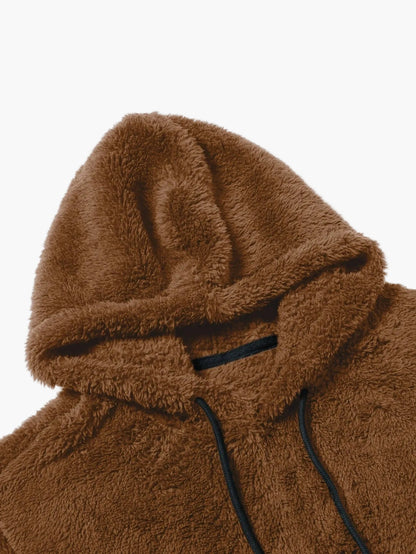 Ensemble décontracté homme sweat à capuche et pantalon style peluche pour l'automne et l'hiver