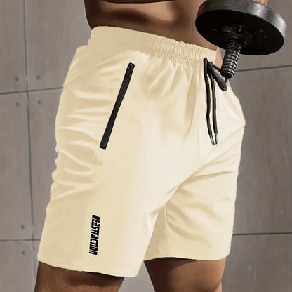 Korte sportbroek voor heren in fitnessstijl met ritszakken - Ideaal voor training en sportschool
