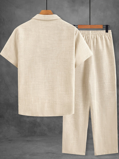 Casual herenset met korte mouwen – Moderne stijl, ideaal voor elke gelegenheid