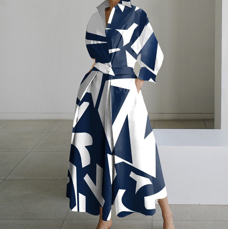 Grace – Robe à manches longues avec taille élastique