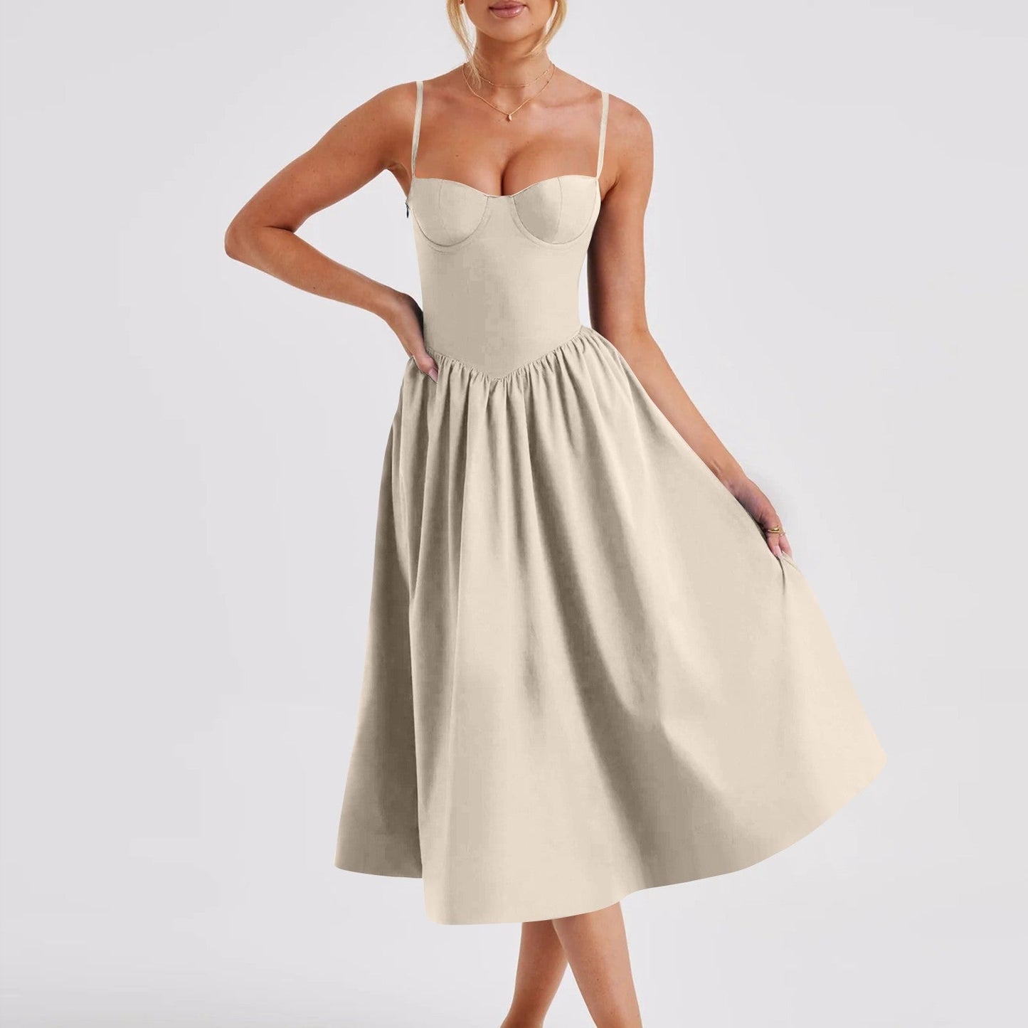 Stephanie – Robe Longue Rétro Style Cour