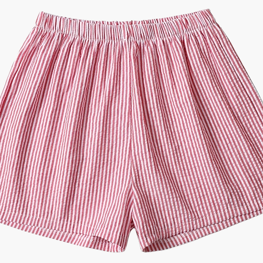 Short élégant à rayures pour femme, style décontracté idéal pour l'été