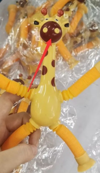 Jouet Girafe Télescopique à Ventouse pour Bébé et Enfant – Jouet Éducatif et Sensoriel Ludique