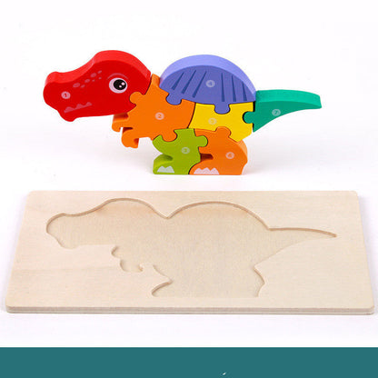 Puzzle 3D en Bois pour Enfants – Dinosaures Éducatifs et Ludiques
