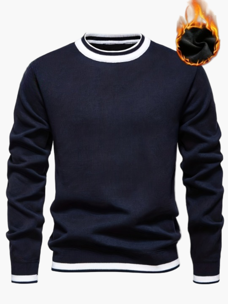 Pull à col rond homme style casual pour sorties nocturnes