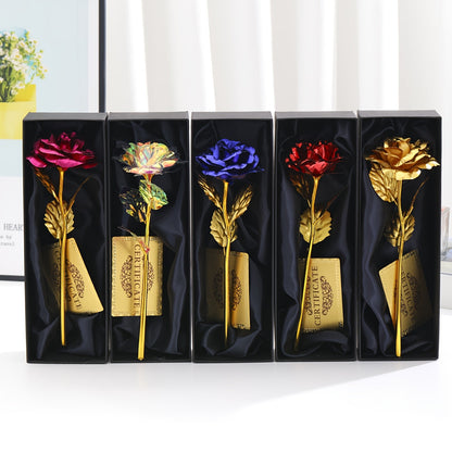 Rosa decorativa in confezione regalo – Idea regalo romantica per donna – Oggetto d’ornamento elegante