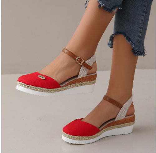 Mary – Sandales à plateforme légères en corde de chanvre