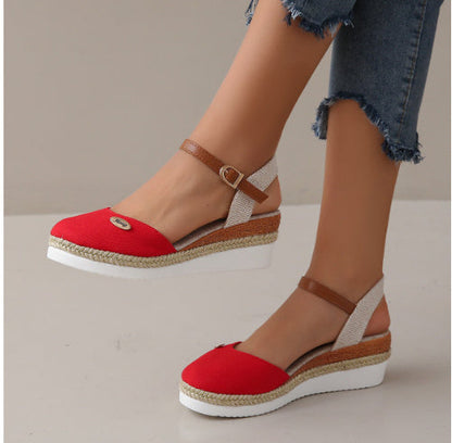 Mary – Sandales à plateforme légères en corde de chanvre