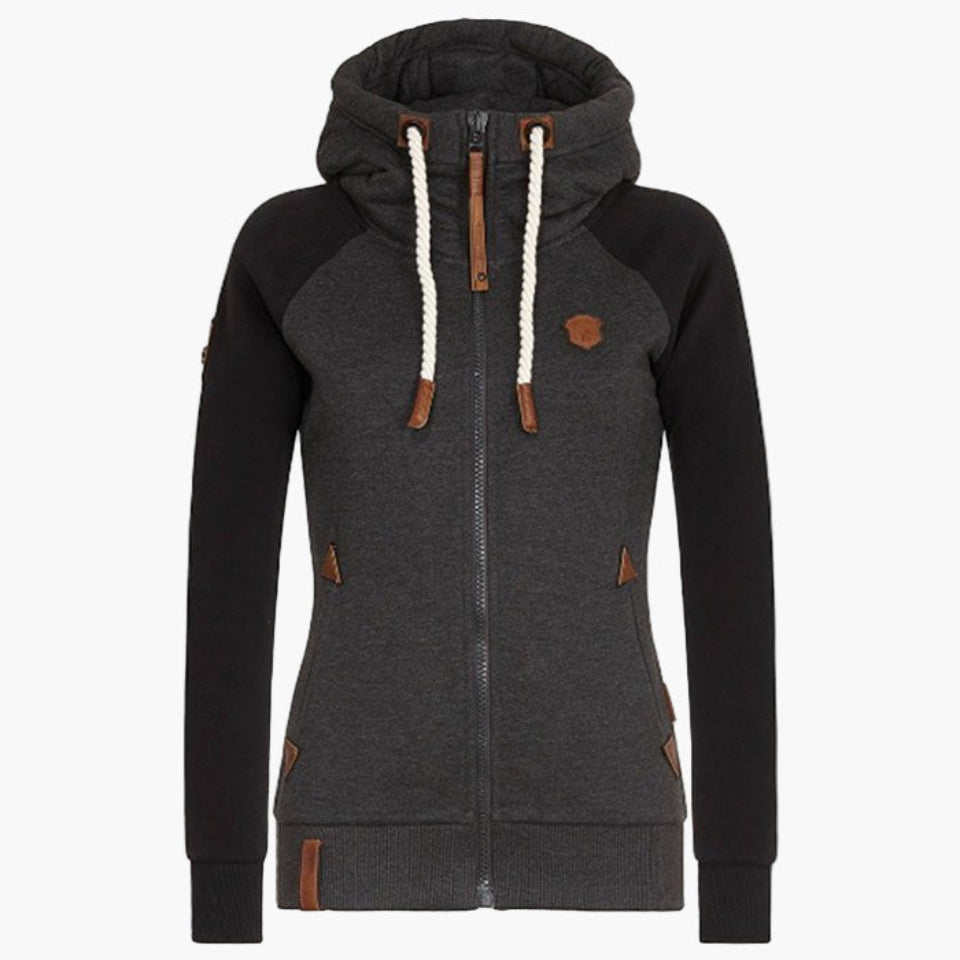 Hoodie zippée décontractée pour femme – Style urbain, idéale pour toutes saisons