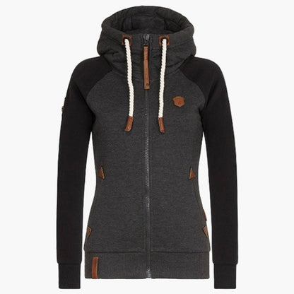 Hoodie zippée décontractée pour femme – Style urbain, idéale pour toutes saisons