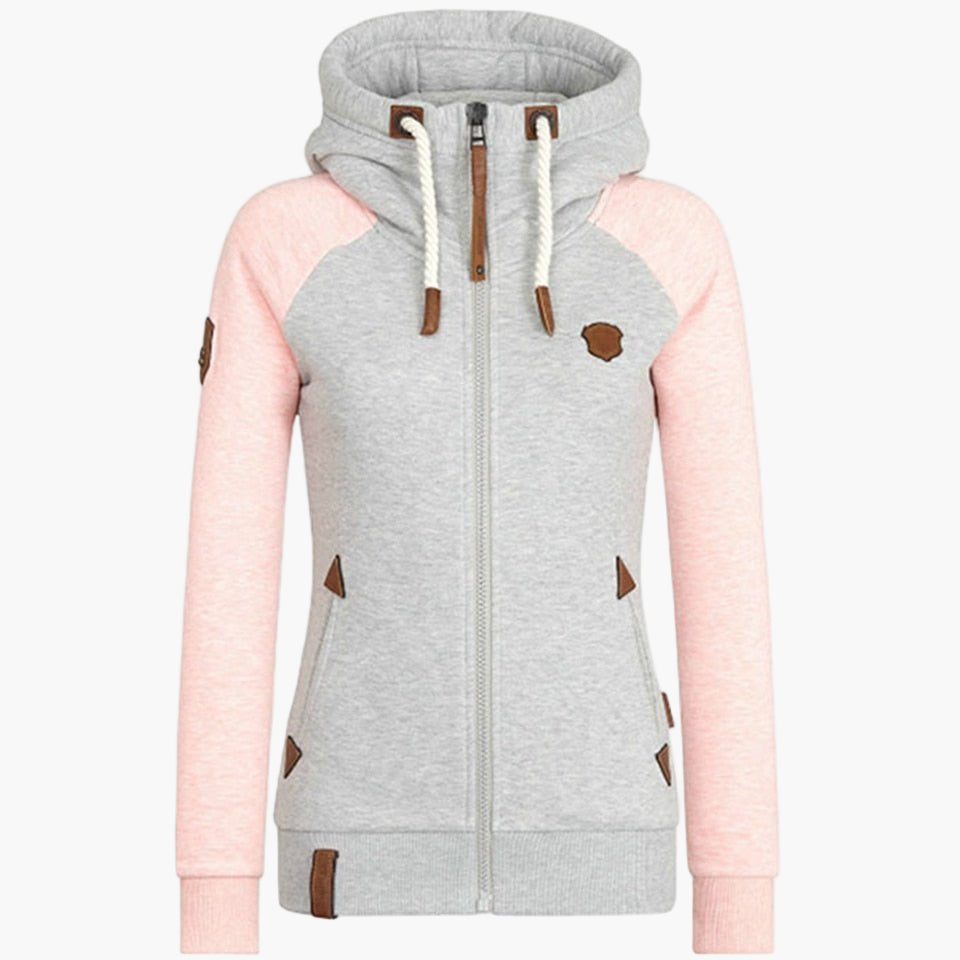 Hoodie zippée décontractée pour femme – Style urbain, idéale pour toutes saisons