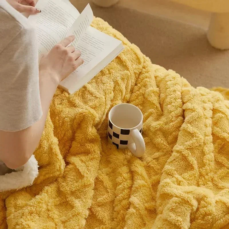 Couverture d’Hiver Ultra Douce Style Luxueux pour Adultes – Plaid Douillet Idéal pour Chambre ou Salon