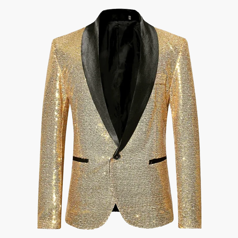 Veste de soirée homme élégante à sequins pour événements et fêtes