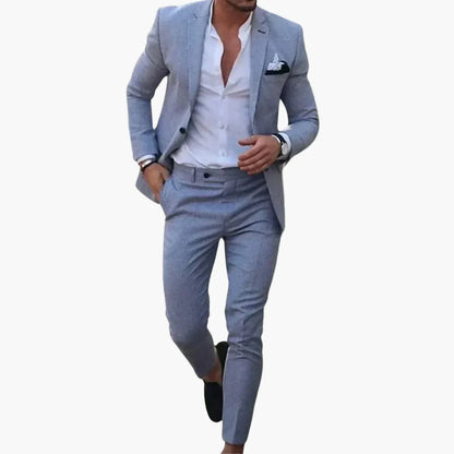 Elegant herredragt med slim fit i afslappet stil til events og forretning